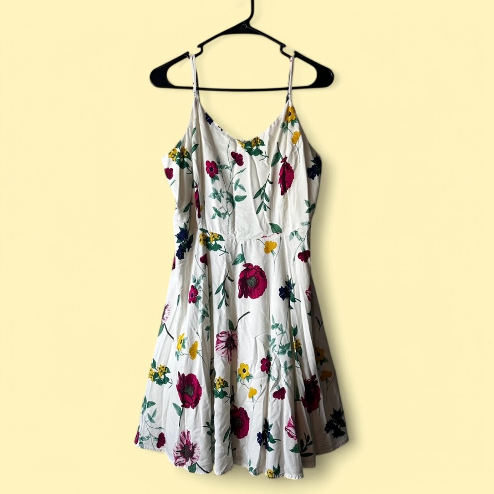 White Floral Skater Dress